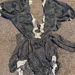 Victoria's Secret Black and White Polka Dot Bodysuit